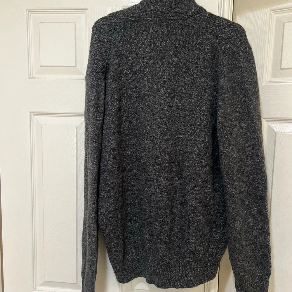 Banana Republic Men Size XL gray shawl‎ Neck Lambs Wool Casual work preppy smart